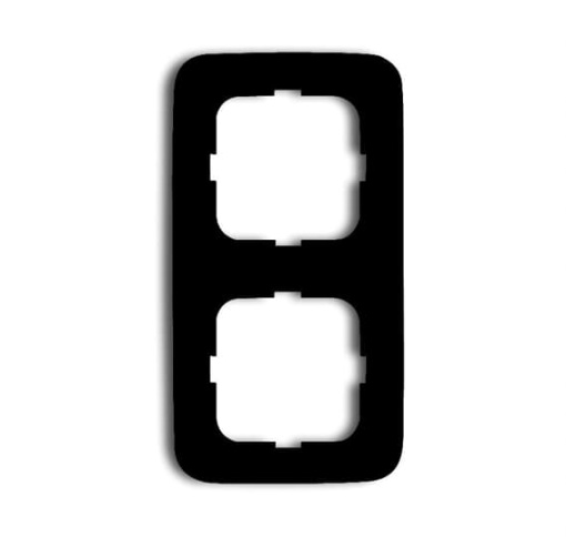 Cover frame 2-gang black - Reflex SI