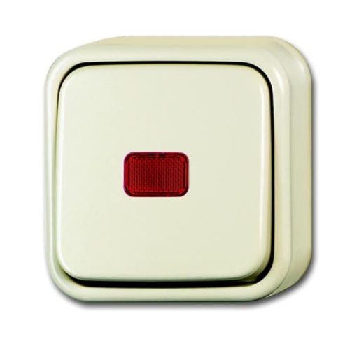 Rocker switch Two-way switch 1PN pole, with Neon lamp white - Busch-Duro 2000SM