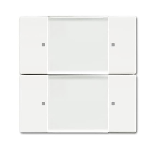 Wall sensor Zigbee 2 channel 2gang Radio Control studio white matt - 63x63
