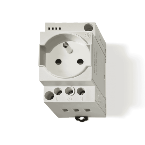 Tomada para quadros eléctricos - Sistema francês - Tipo E 16 A - Cinza - 7U0182300000