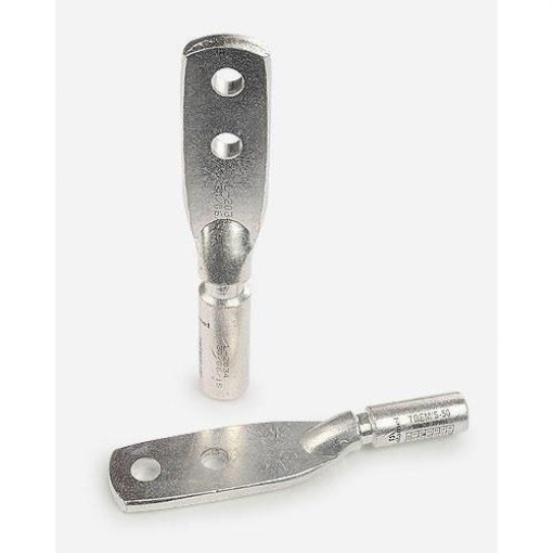 Terminal aluminio macizo TBEM-S-50 taladro 2x13