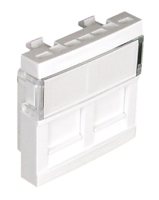 MÓDULO DUPLO PCONETORES RJ45 - 2 MÓD BRANCO