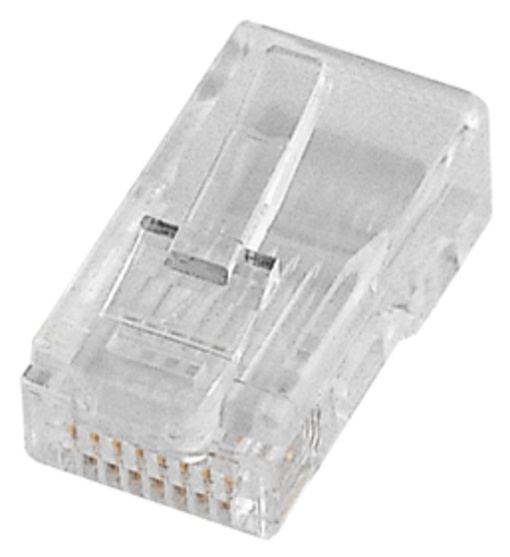 FICHA RJ45 UTP 8 CONTACTOS NÃO BLINDADA