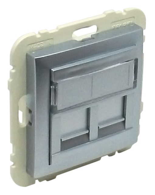 ARO CMÓDULO DUPLO PCONETORES RJ45 ALUMINA
