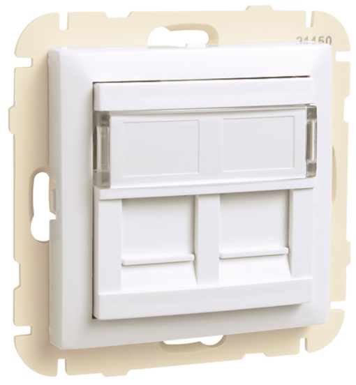 ARO CMÓDULO DUPLO PCONETORES RJ45 BRANCO