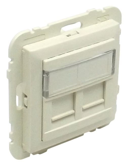 ARO CMÓDULO DUPLO PCONETORES RJ45 MARFIM