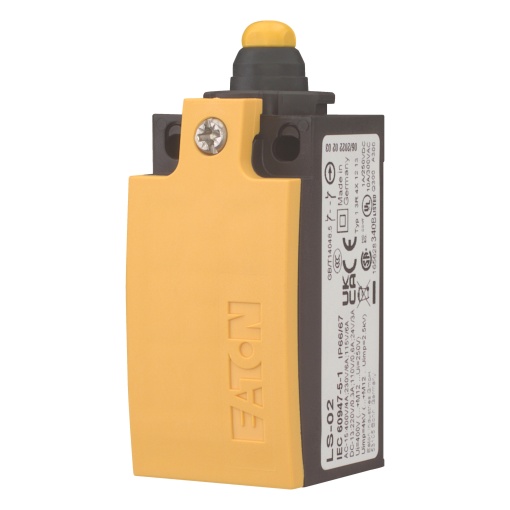 Position switch, Rounded plunger, Basic device, expandable, 2 NC, Screw terminal, Yellow, Insulated material, -25 - 70 C