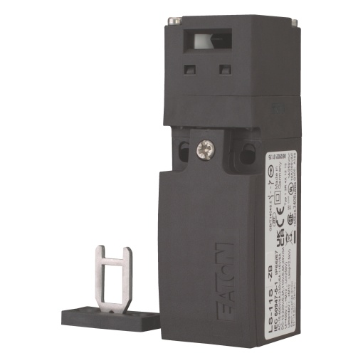 Safety position switch, 1NO1NC, cover black, actuator ZB, spring clamp connection