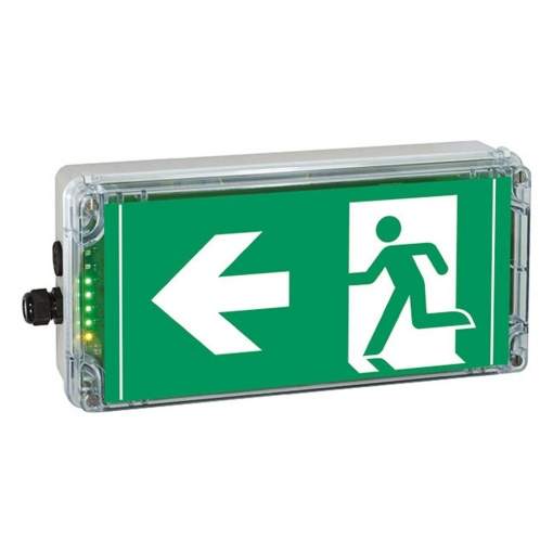 EXIT N ARROW 9clockISO7010