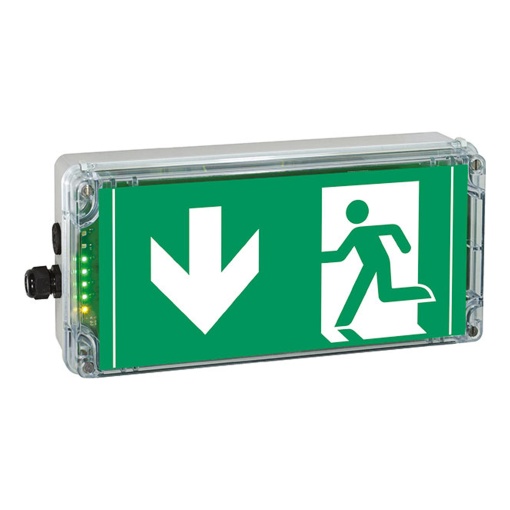 EXIT2 N ARROW 6 oclock ISO 7010