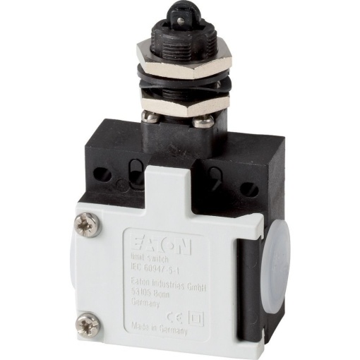 Position switch, 1NO1NC, wide, IP65_x, roller plunger, center fixing