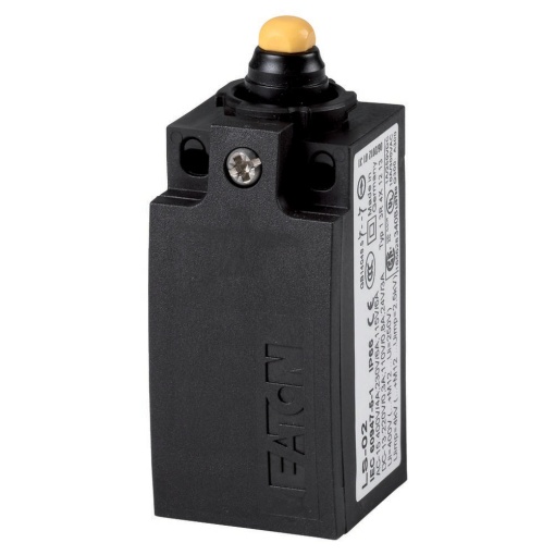 Position switch, Rounded plunger, Basic device, expandable, 1 NO, 1 NC late-break, Screw terminal, Black, Insulated material, -25 - 70 C