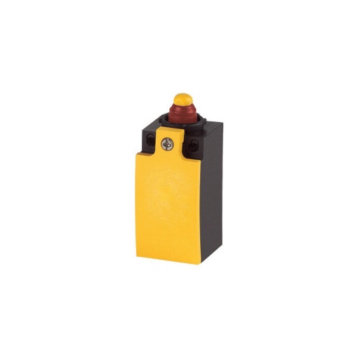 Position switch, Rounded plunger, Basic device, expandable, 1 NO, 1 NC late-break, Cage Clamp, Yellow, Insulated material, -40 - 70 C, version A