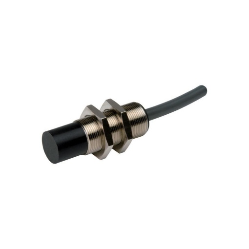 Proximity switch, E57 Global Series, 1 NO, 3-wire, 10 - 30 V DC, M18 x 1 mm, Sn 18 mm, Non-flush, PNP, Metal, 2 m connection cable