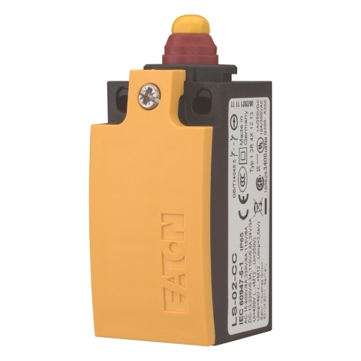 Position switch, Rounded plunger, Basic device, expandable, 2 NC, Screwed terminal, Yellow, Insulated material, -40 - 70 C