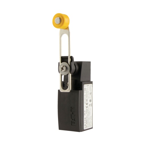 Position switches, Adjustable roller lever, Complete device, 1 NO, 1 NC, Cage clamp, Black, Insulated material, -25 - 70 C