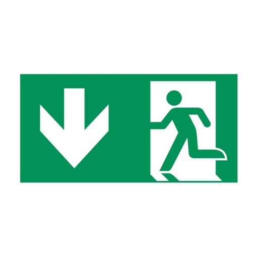 Panel, arrow down, for 46x11, ISO 7010