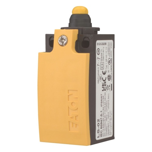 Position switch, Rounded plunger, Basic device, expandable, 2 NC, Screw terminal, Yellow, Insulated material, -25 - 70 C
