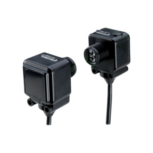 Thru-beam photoelectric sensor, transmitter, Sn15m, 4L, 10-30VDC, NPN, PNP, quad 40, insulated material, line 2m