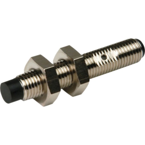 Proximity switch, E57 Global Series, 1 NO, 3-wire, 10 - 30 V DC, M8 x 1 mm, Sn 2 mm, Non-flush, NPN, Stainless steel, Plug-in connection M12 x 1