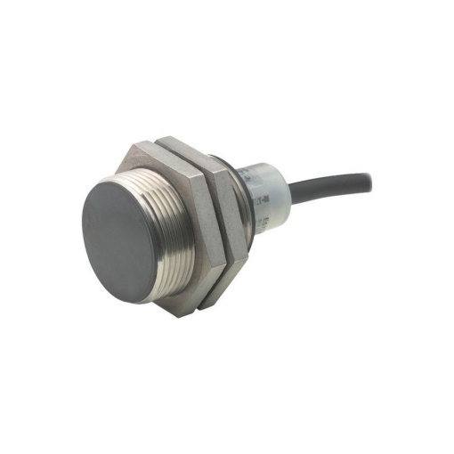 Proximity switch, E57 Premium Short-Series, 1 NO, 2-wire, 40 - 250 V AC, M30 x 1.5 mm, Sn 10 mm, Flush, Stainless steel, 2 m connection cable