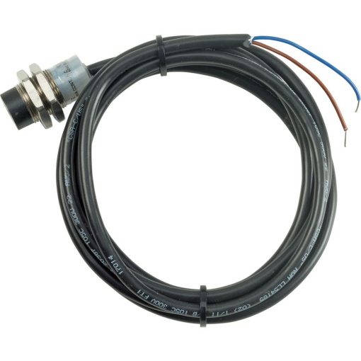 Proximity switch, E57 Premium Short-Series, 1 NC, 2-wire, 40 - 250 V AC, M18 x 1 mm, Sn 8 mm, Non-flush, Stainless steel, 2 m connection cable