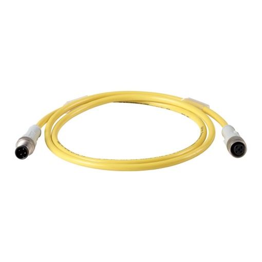 Connection cable, 4p, DC current, coupling M12 flat, plug, straight, L1m