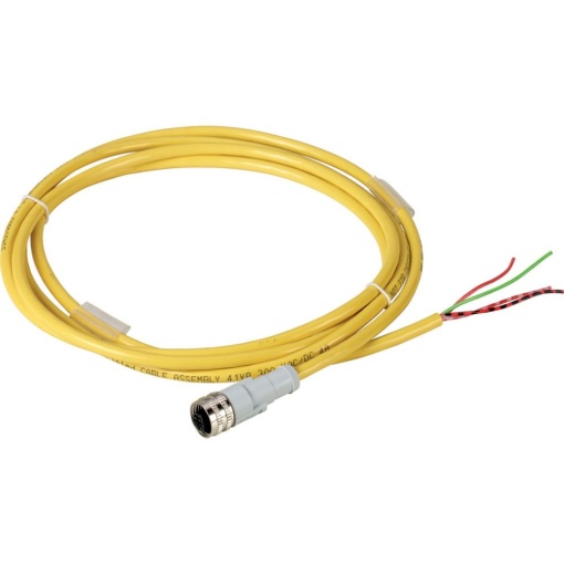 Connection cable, 4p, AC, coupling M12 flat, open end, L2m