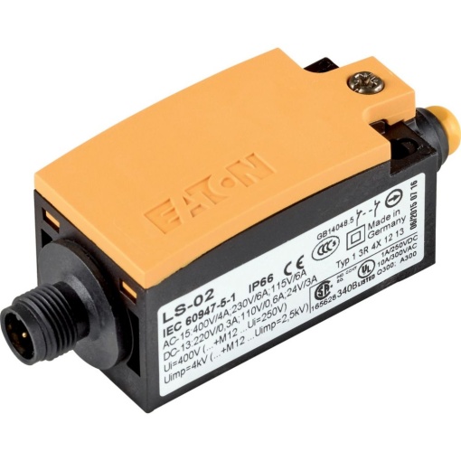 Position switch, Rounded plunger, Basic device, expandable, 1 NO, 1 NC late-break, Cage Clamp, Yellow, Insulated material, -25 - 70 C, with M12 c