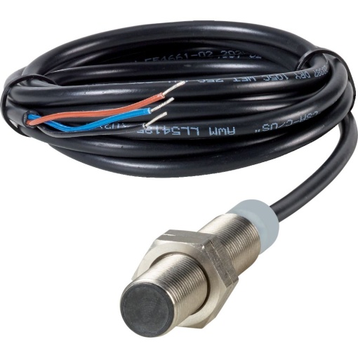 Proximity switch, E57G General Purpose Serie, 1 NO, 3-wire, 10 - 30 V DC, M12 x 1 mm, Sn 2 mm, Flush, PNP, Stainless steel, 2 m connection cable