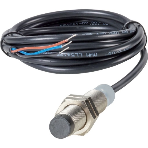 Proximity switch, E57G General Purpose Serie, 1 NO, 3-wire, 10 - 30 V DC, M12 x 1 mm, Sn 8 mm, Non-flush, PNP, Stainless steel, 2 m connection cable