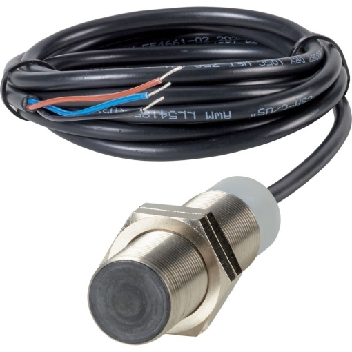 Proximity switch, E57G General Purpose Serie, 1 NO, 3-wire, 10 - 30 V DC, M18 x 1 mm, Sn 8 mm, Flush, NPN, Stainless steel, 2 m connection cable