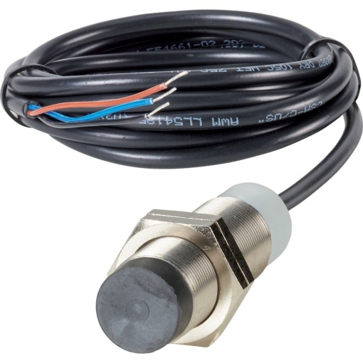 Proximity switch, E57G General Purpose Serie, 1 NO, 3-wire, 10 - 30 V DC, M18 x 1 mm, Sn 8 mm, Non-flush, PNP, Stainless steel, 2 m connection cable