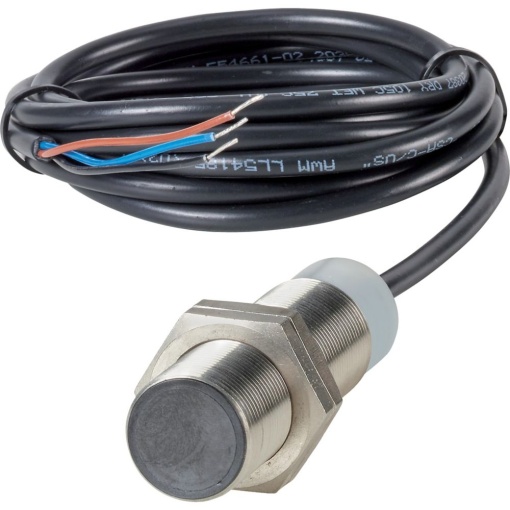 Proximity switch, E57P Performance Serie, 1 NO, 3-wire, 10  48 V DC, M18 x 1 mm, Sn 5 mm, Flush, NPN, Stainless steel, 2 m connection cable