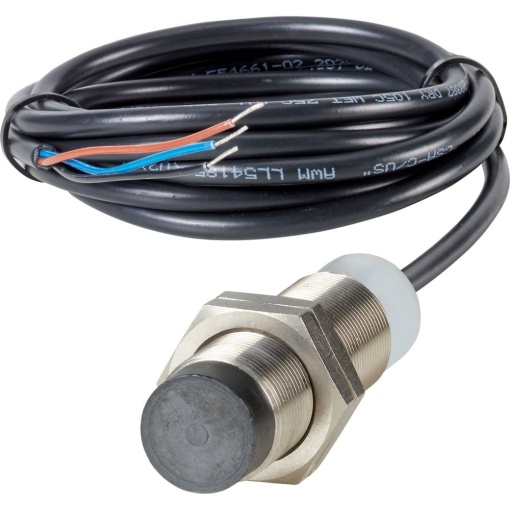 Proximity switch, E57P Performance Serie, 1 NO, 3-wire, 10  48 V DC, M18 x 1 mm, Sn 8 mm, Non-flush, NPN, Stainless steel, 2 m connection cable