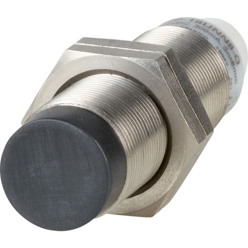 Proximity switch, E57P Performance Serie, 1 NO, 3-wire, 10  48 V DC, M18 x 1 mm, Sn 8 mm, Non-flush, NPN, Stainless steel, Plug-in connection M12 x