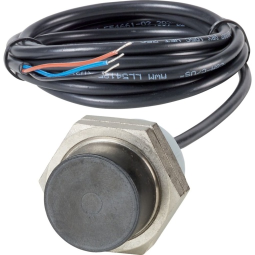Proximity switch, E57P Performance Short Body Serie, 1 NO, 3-wire, 10  48 V DC, M30 x 1.5 mm, Sn 15 mm, Non-flush, PNP, Stainless steel, 2 m connec