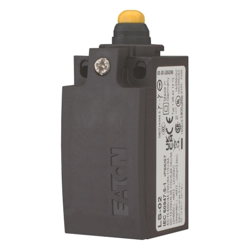 Position switch, Rounded plunger, Basic device, expandable, 2 NC, Cage Clamp, Black, Insulated material, -25 - 70 C