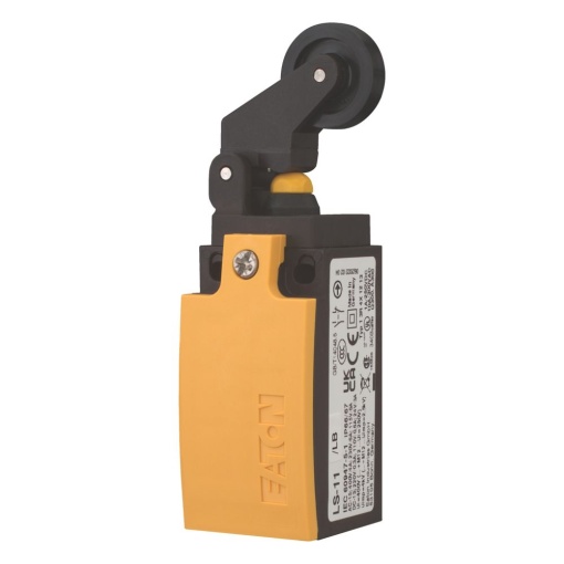 Position switch, Roller lever, Complete unit, 1 NO, 1 NC, Cage Clamp, Yellow, Insulated material, -25 - 70 C, Large