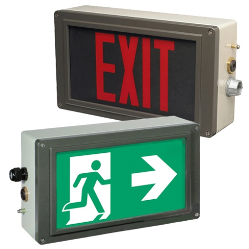 Ex-escape sign luminaires EXIT N with integrated emergency light function for zone 121, Text side by side EXIT & EXIT arabic