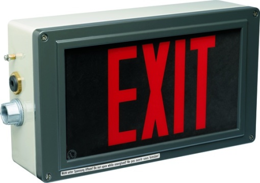 Ex-escape sign luminaires EX-LITE Z for zone 121, Textred EXIT, Base color Black