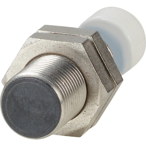 E57P performance short body series, 1 NO, 3-wire, 10  48 V DC, M12 x 1 mm, Sn 4 mm, Flush, PNP, Stainless steel, Plug-in connection M12 x 1