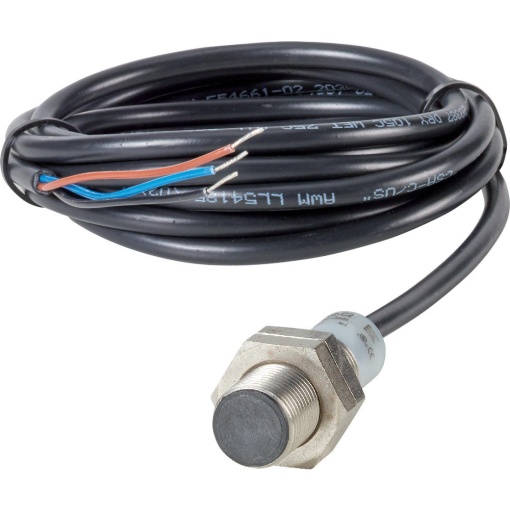 E57P performance short body series, 1 NO, 3-wire, 10  48 V DC, M12 x 1 mm, Sn 4 mm, Flush, PNP, Stainless steel, 2 m connection cable