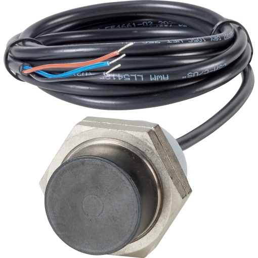 E57P performance short body series, 1 NO, 3-wire, 10  48 V DC, M30 x 1.5 mm, Sn 22 mm, Non-flush, NPN, Stainless steel, 2 m connection cable