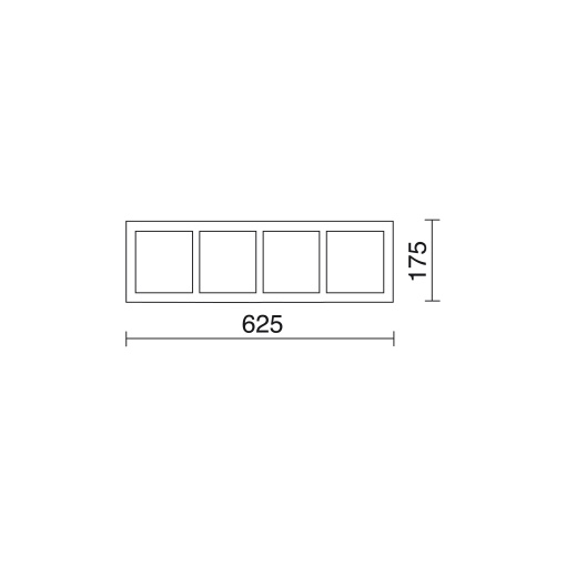 Empotrable techo ATOLON Quadruple Branco