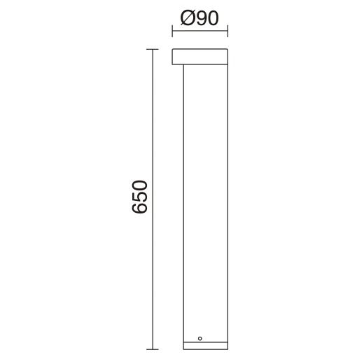 Bornes CAIRO IP54 LED COB 7W 760lm477lm CRI80 3000K 26º 650mm Antracite