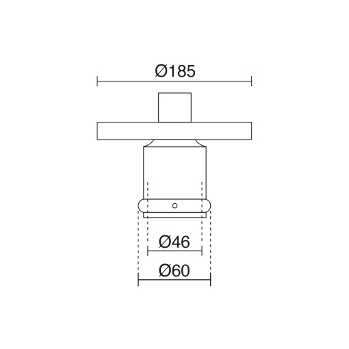 Pós luminaire GLOBOS IP44 E27 42W 400mm Negro texturado