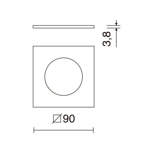 Embellecedor KRAO Square S Branco