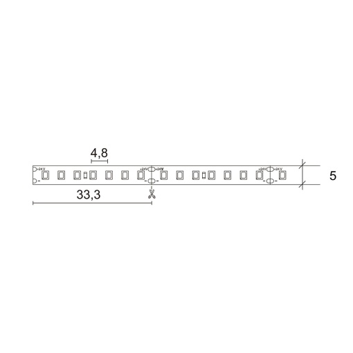 Tira conduzida NILO LED SMD 2016 12Wm 1365lmm CRI90 3000K 120º