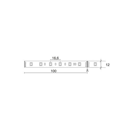 Tira conduzida NILO LED SMD RGBW 18.20Wm,LED SMD 5.50Wm 410lmm 2700K 120º